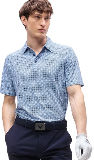 Callaway Foulard Printed pánske polo, peacoat