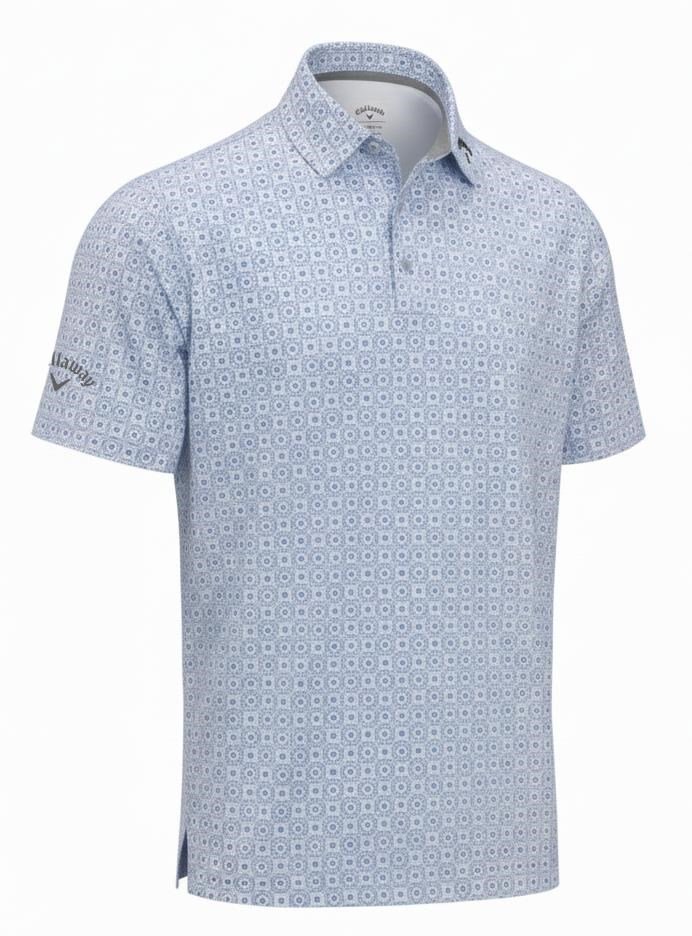 Callaway Foulard Printed pánske polo, vista modré