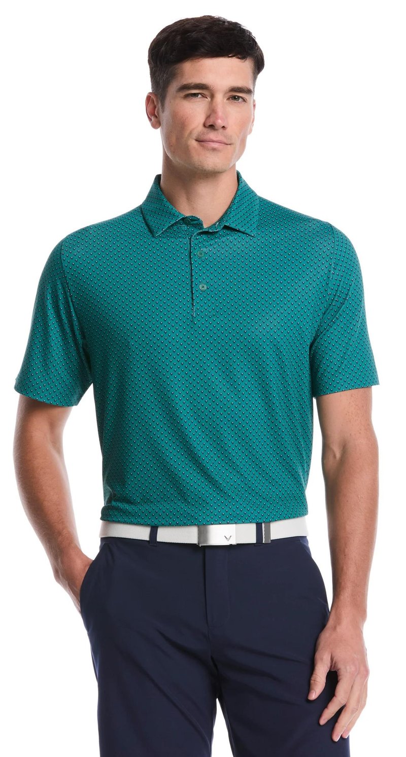Callaway Trademark Golf Printed pánske polo, galapagos green