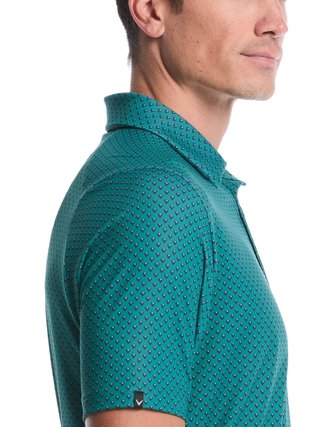 Callaway Trademark Golf Printed pánske polo, galapagos green