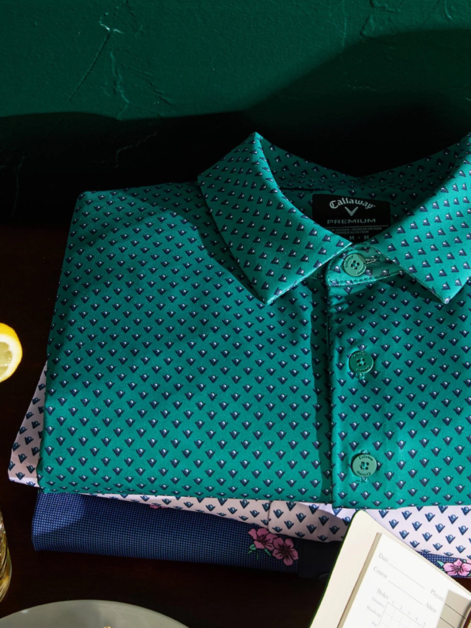 Callaway Trademark Golf Printed pánske polo, galapagos green