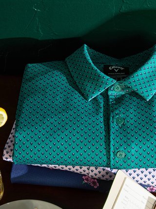 Callaway Trademark Golf Printed pánske polo, galapagos green