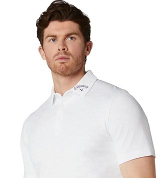 Callaway Odyssey Ventilated Jacquard pánske polo, bright white
