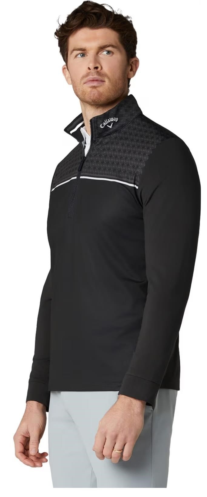 Callaway Odyssey Printed Block pánska mikina, caviar