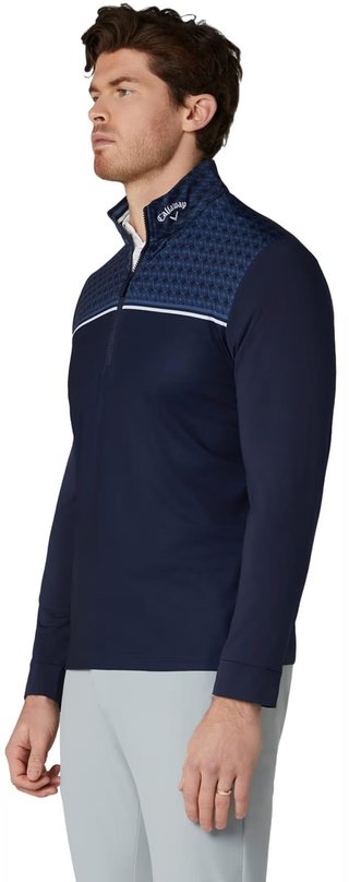 Callaway Odyssey Printed Block pánska mikina, peacoat