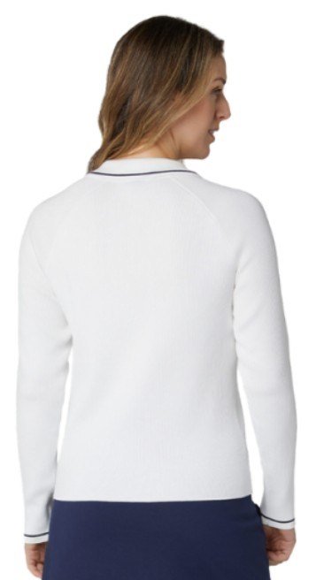 Callaway Collared dámsky sveter, brilliant white