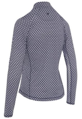 Callaway Scarf Geo Print Long Sleeve dámske polo, peacoat