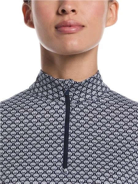 Callaway Scarf Geo Print Long Sleeve dámske polo, peacoat