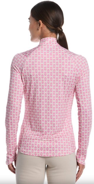 Callaway Deco Geo Printed dámska mikina, fuchsia purple