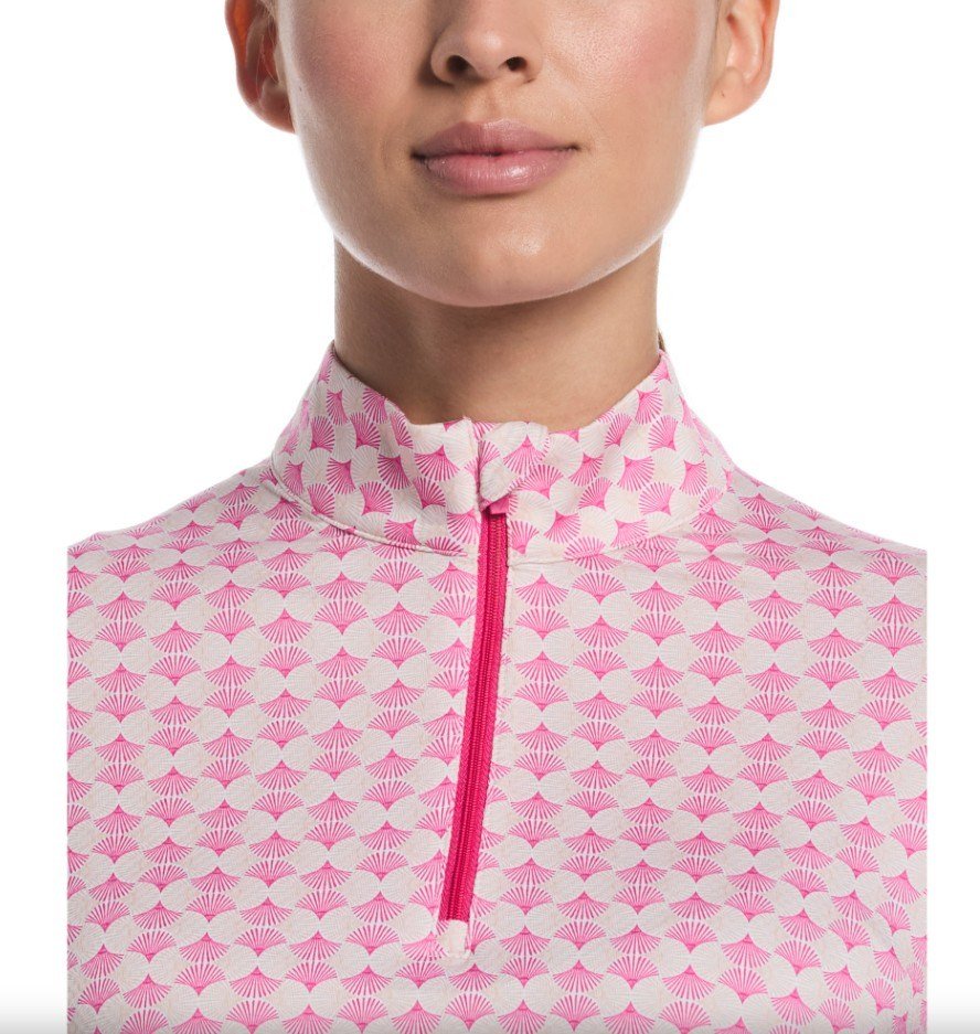 Callaway Deco Geo Printed dámska mikina, fuchsia purple