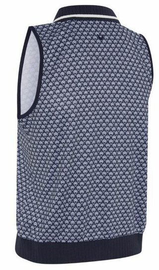 Callaway Scarf Geo Printed Sleeveless dámske polo, peacoat