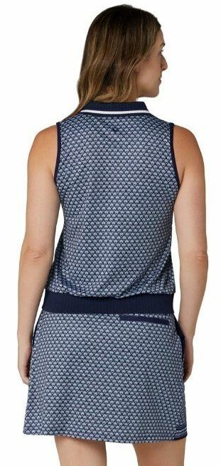 Callaway Scarf Geo Printed Sleeveless dámske polo, peacoat