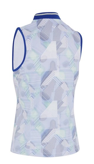 Callaway Sleeveless Rib Collar 1/4 Zip dámske polo, brilliant white