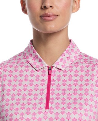 Callaway Deco Geo Print dámske polo, fuchsia purple