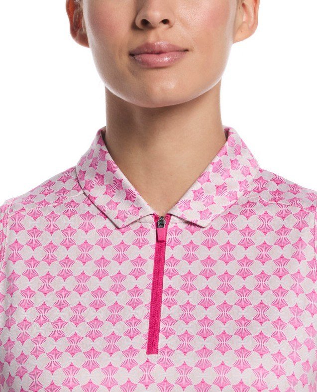 Callaway Deco Geo Print dámske polo, fuchsia purple
