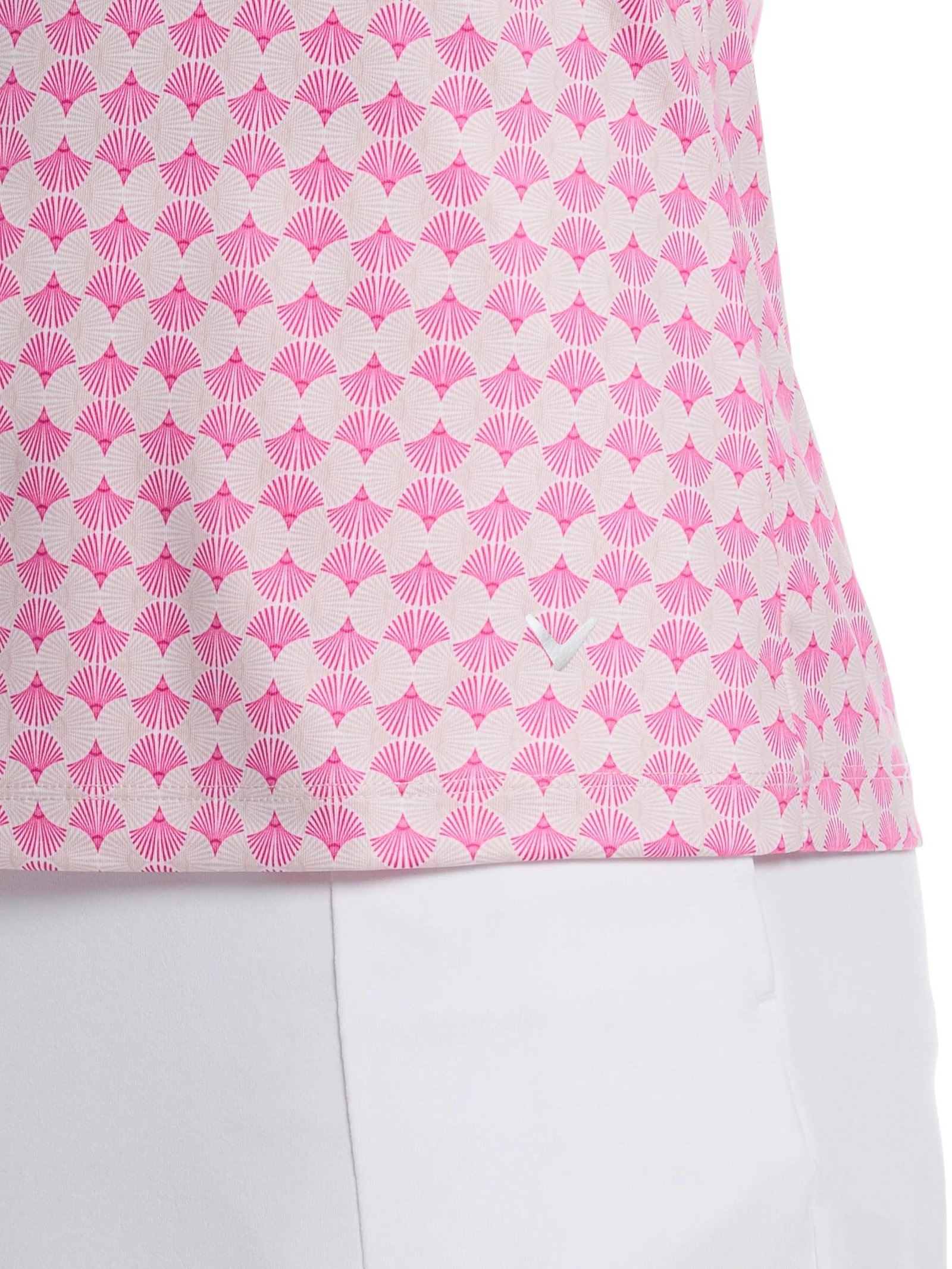 Callaway Deco Geo Print Sleeveless dámske polo, fuchsia purple