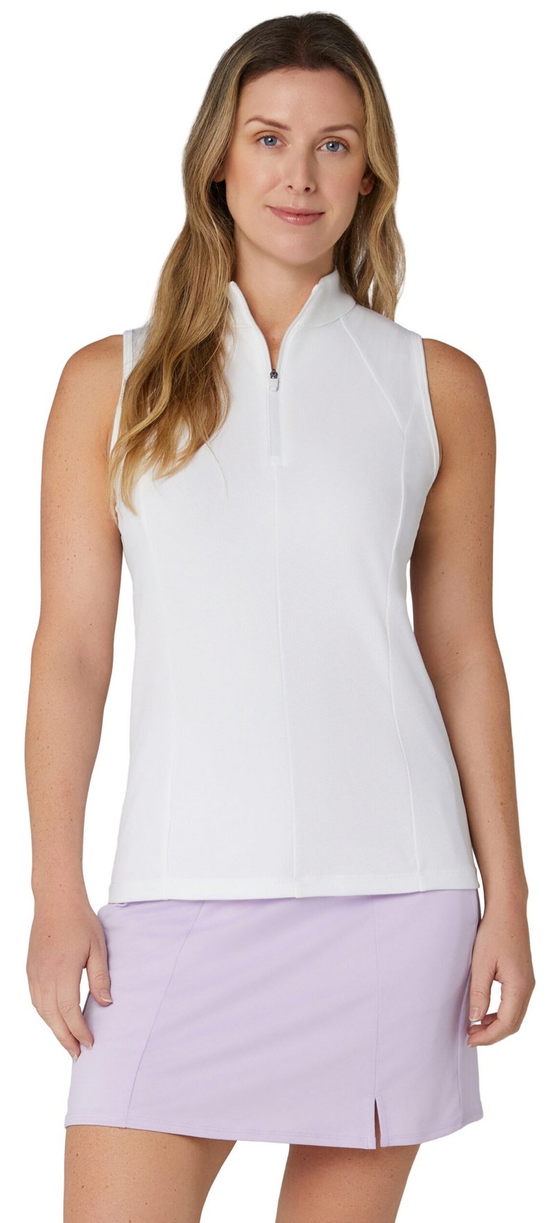 Callaway Rib Play Sleeveless dámske polo, brilliant white