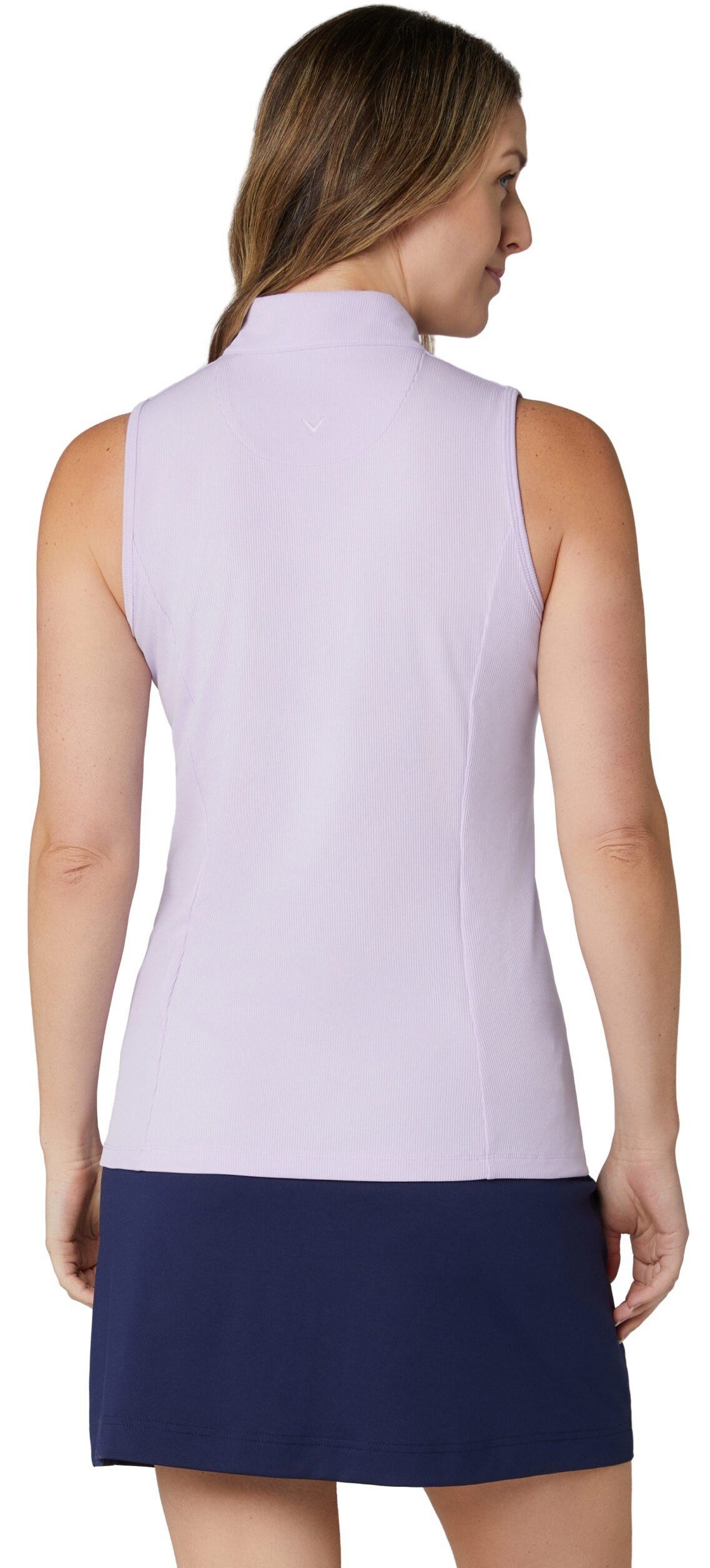 Callaway Rib Play Sleeveless dámske polo, pastel lilac
