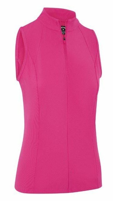 Callaway Rib Play Sleeveless dámske polo, fuchsia purple