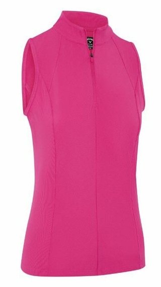 Callaway Rib Play Sleeveless dámske polo, fuchsia purple