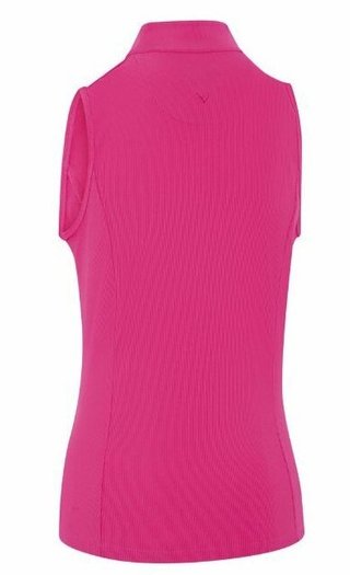 Callaway Rib Play Sleeveless dámske polo, fuchsia purple