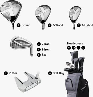 Callaway Reva 8PC Black dámsky golfový set, grafit, cart bag