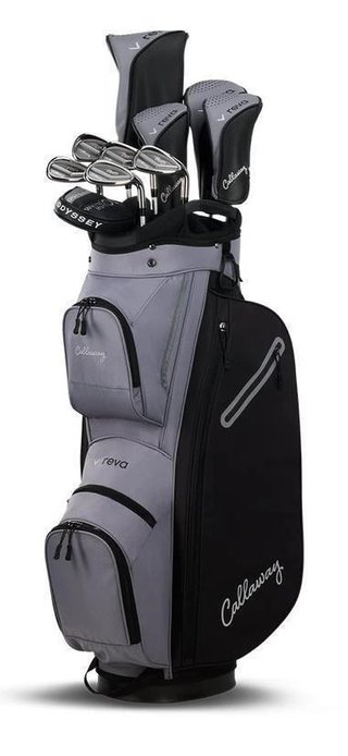 Callaway REVA 11PC Black dámsky golfový set 2026 (grafit), LRH, Long +1" + cart bag