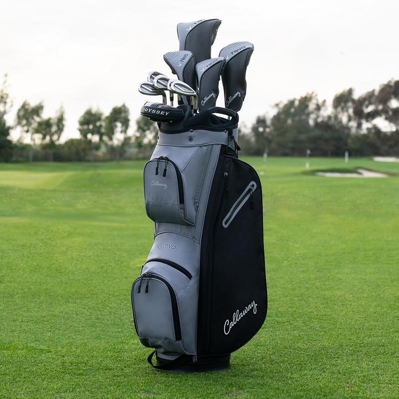 Callaway REVA 11PC Black dámsky golfový set 2026 (grafit), LRH, Long +1" + cart bag