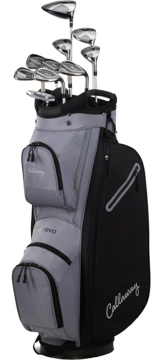 Callaway REVA 11PC Black dámsky golfový set 2026 (grafit), LRH, Long +1" + cart bag