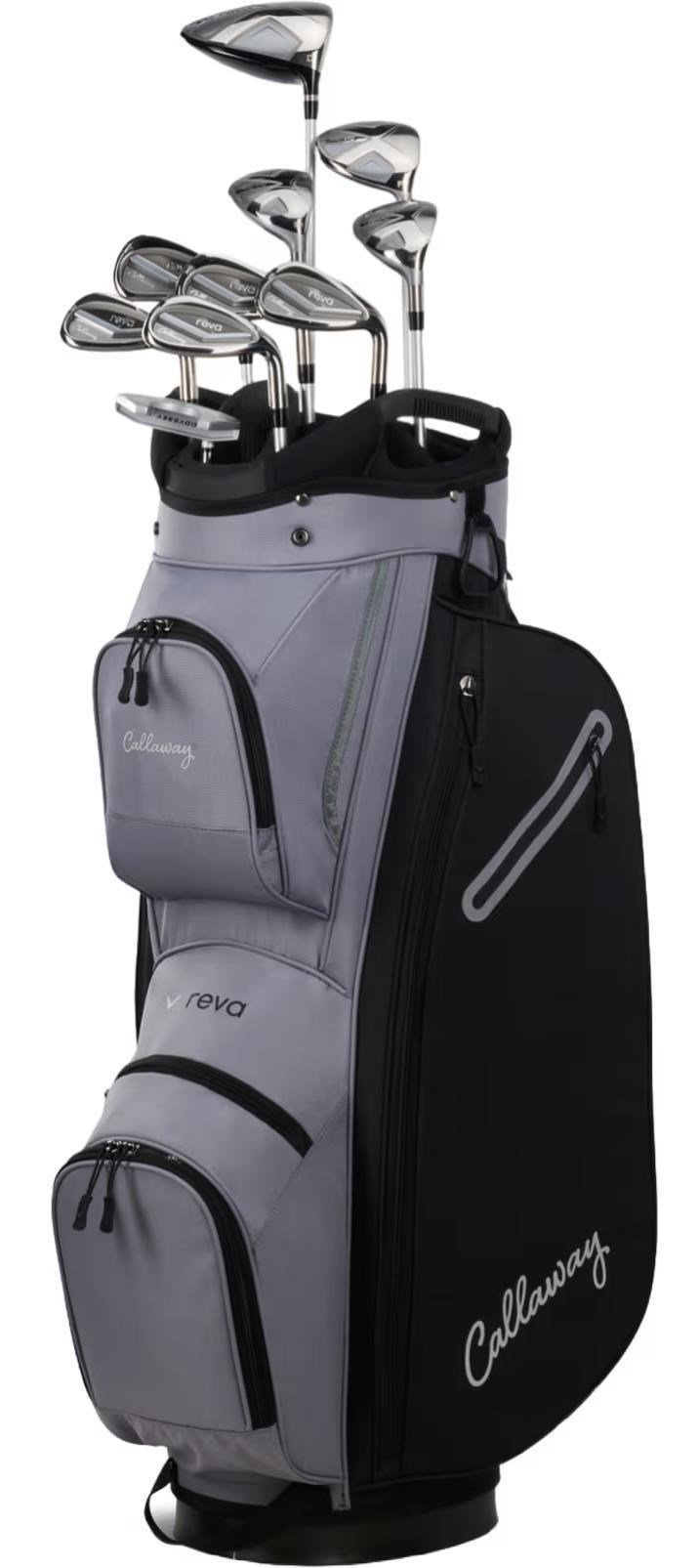 Callaway REVA 11PC Black dámsky golfový set 2026 (grafit), LRH, Long +1" + cart bag