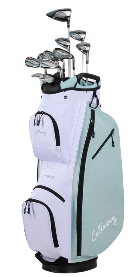 Callaway Reva 26 11PC Peach/Surf dámsky golfový set (grafit), LRH + cart bag