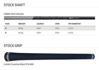 Cobra BAFFLER Black Silver irons, graphite