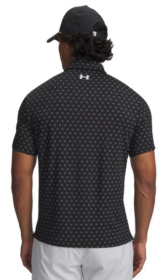 Under Armour Playoff 3.0 Printed pánske polo, čierno/biele