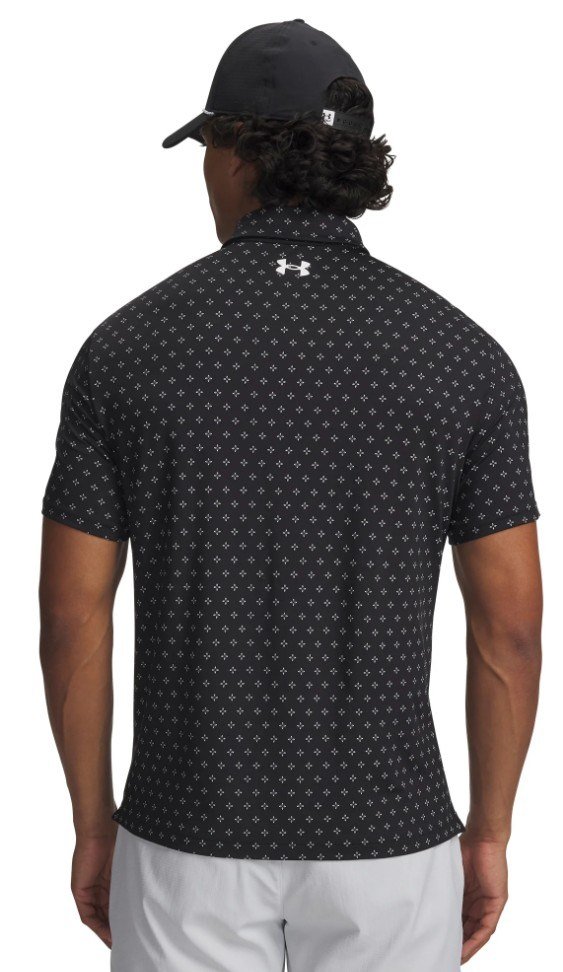 Under Armour Playoff 3.0 Printed pánske polo, čierno/biele