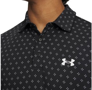 Under Armour Playoff 3.0 Printed pánske polo, čierno/biele