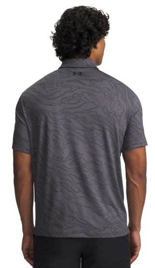 Under Armour Playoff 3.0 Printed pánske polo, castlerock/black