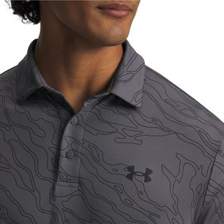 Under Armour Playoff 3.0 Printed pánske polo, castlerock/black