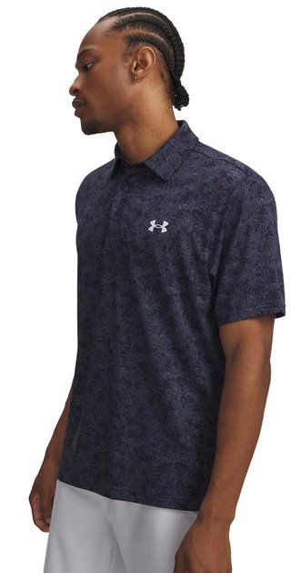 Under Armour Playoff 3.0 Printed pánske polo, midnight navy/white