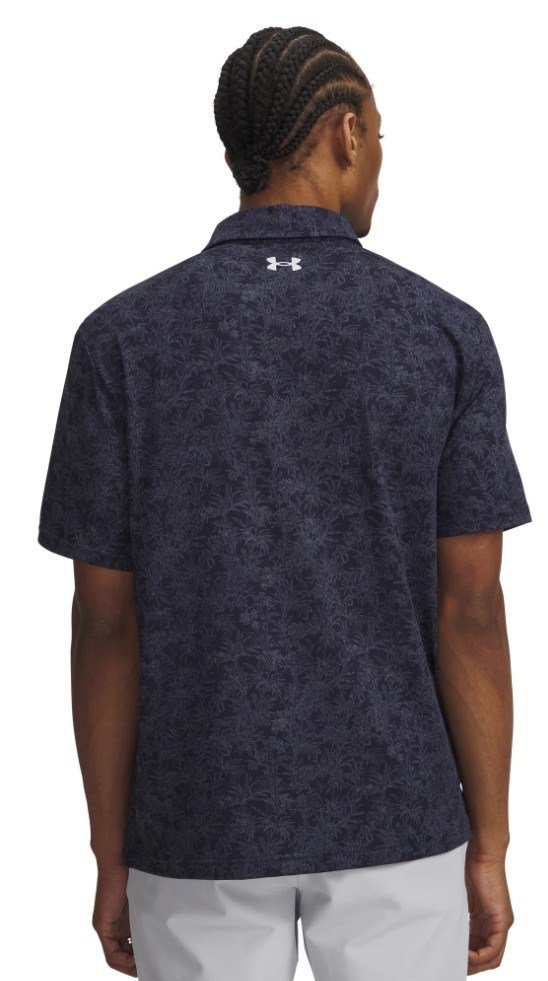 Under Armour Playoff 3.0 Printed pánske polo, midnight navy/white