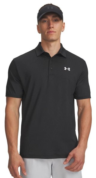 Under Armour Playoff Jacquard pánske polo, čierne/antracitové