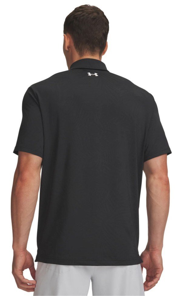 Under Armour Playoff Jacquard pánske polo, čierne/antracitové