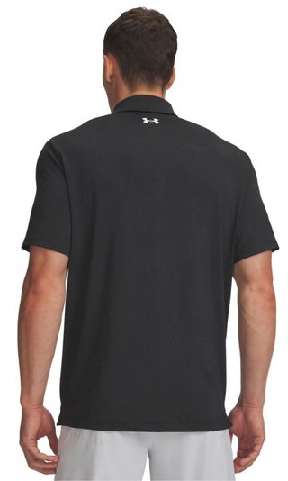 Under Armour Playoff Jacquard pánske polo, čierne/antracitové