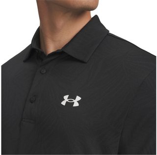 Under Armour Playoff Jacquard pánske polo, čierne/antracitové