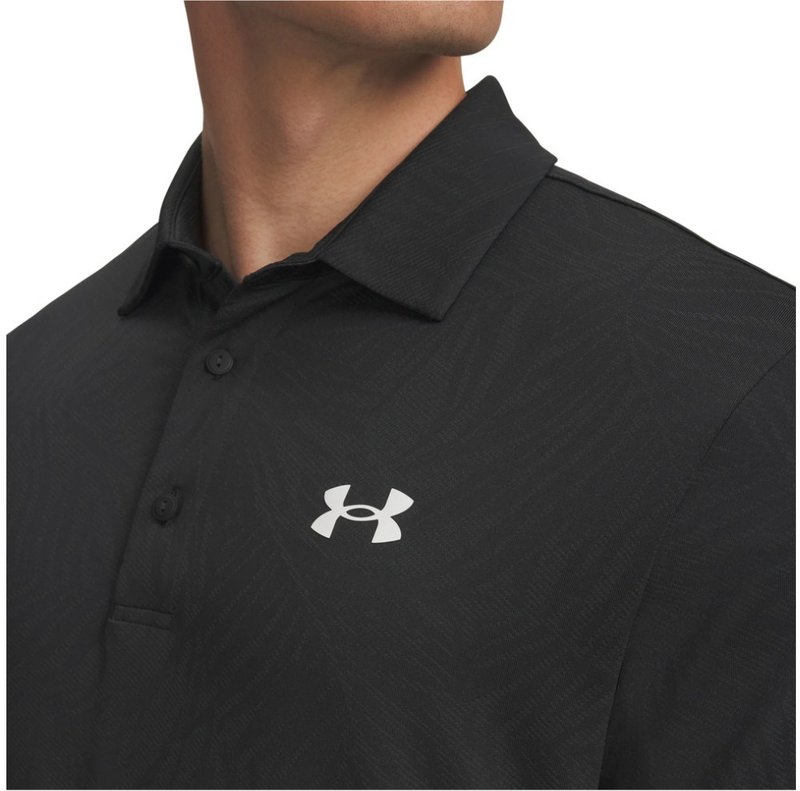 Under Armour Playoff Jacquard pánske polo, čierne/antracitové