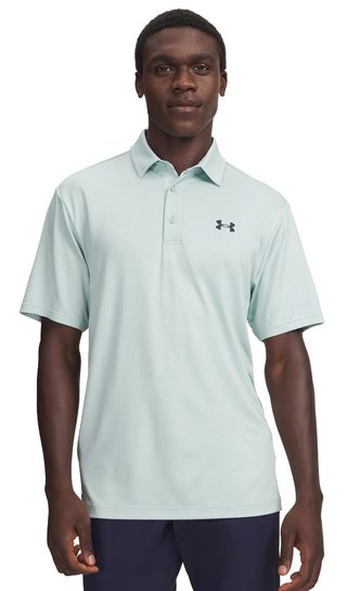 Under Armour Playoff Jacquard pánske polo, enamel blue/illusion green