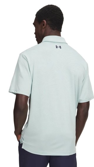 Under Armour Playoff Jacquard pánske polo, enamel blue/illusion green