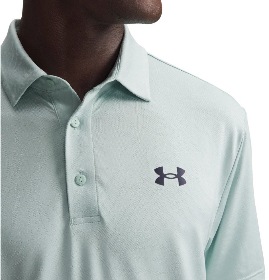 Under Armour Playoff Jacquard pánske polo, enamel blue/illusion green