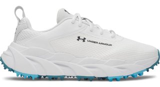 Under Armour Halo Tour Hybrid Spikeless dámske golfové topánky, biele