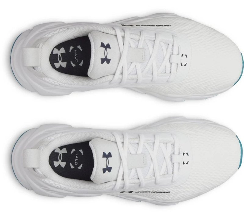 Under Armour Halo Tour Hybrid Spikeless dámske golfové topánky, biele