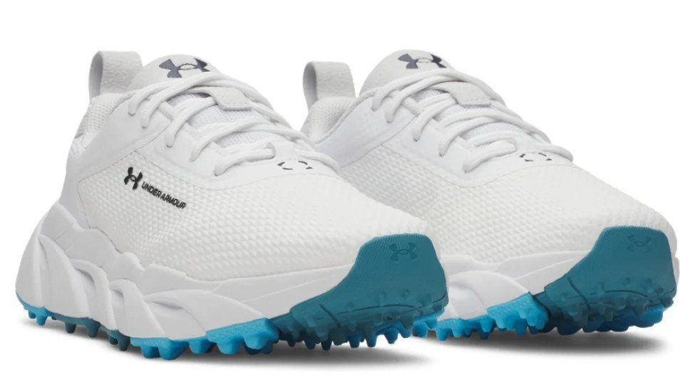 Under Armour Halo Tour Hybrid Spikeless dámske golfové topánky, biele